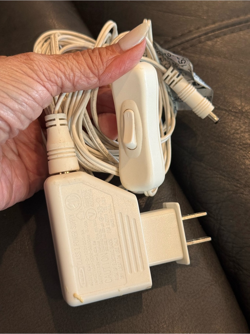 IKEA White Power Adapter with Inline On/Off Switch